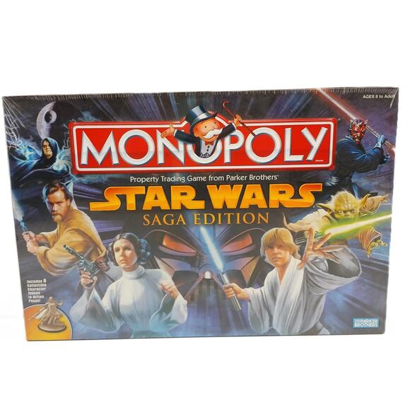 Monopoly Star Wars Saga Edition Board Game Sealed 2005 Parker Brothers NEW - Picture 1 of 14